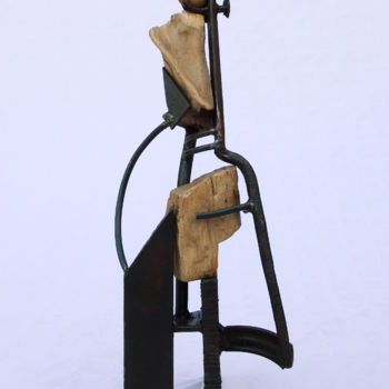 Sculpture intitulée "Bouteille cubiste" par Jérôme Danikowski, Œuvre d'art originale, Métaux
