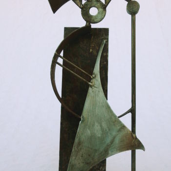 Skulptur mit dem Titel "Pèlerin" von Jérôme Danikowski, Original-Kunstwerk, Metalle