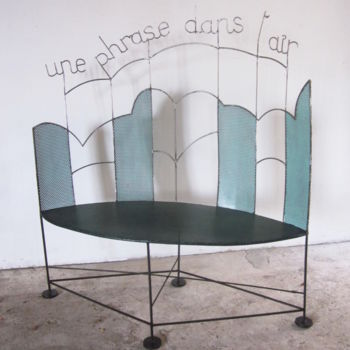 Sculpture intitulée "Une phrase dans l'a…" par Jérôme Danikowski, Œuvre d'art originale, Métaux