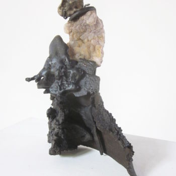 Sculpture titled "Maître Yoda" by Jérôme Danikowski, Original Artwork, Metals