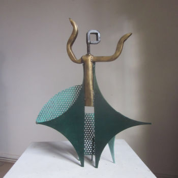 Sculpture titled "Danseuse soufi" by Jérôme Danikowski, Original Artwork, Metals