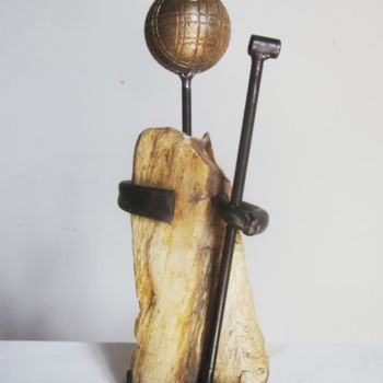 Sculpture titled "Pèlerin 10" by Jérôme Danikowski, Original Artwork, Metals