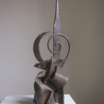 Sculpture intitulée "Le trône de fer" par Jérôme Danikowski, Œuvre d'art originale, Métaux
