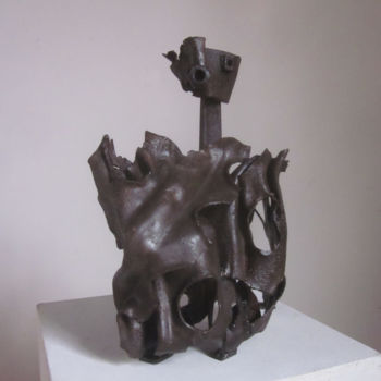 Sculpture titled "Le vagabond de l'au…" by Jérôme Danikowski, Original Artwork, Metals
