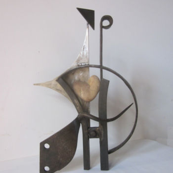 「Couple 15」というタイトルの彫刻 Jérôme Danikowskiによって, オリジナルのアートワーク, 金属
