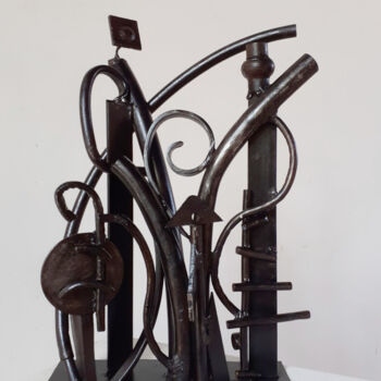 Skulptur mit dem Titel "Famille 10" von Jérôme Danikowski, Original-Kunstwerk, Metalle