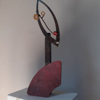 Sculpture titled "Songeuse" by Jérôme Danikowski, Original Artwork, Metals