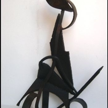 Sculpture titled "Calligramme" by Jérôme Danikowski, Original Artwork, Metals