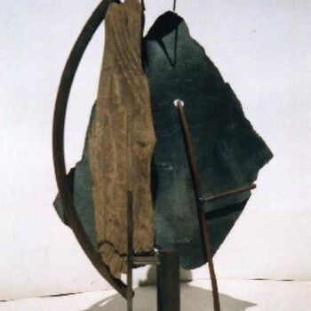 Sculpture intitulée "Ardoise" par Jérôme Danikowski, Œuvre d'art originale, Métaux