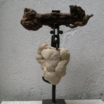 Sculpture titled "Hibou" by Jérôme Danikowski, Original Artwork, Metals