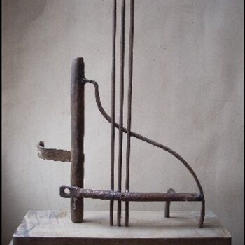 Sculptuur getiteld "Lyre" door Jérôme Danikowski, Origineel Kunstwerk, Metalen