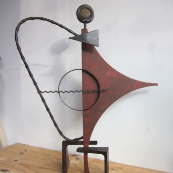 Sculpture intitulée "Poète" par Jérôme Danikowski, Œuvre d'art originale, Métaux