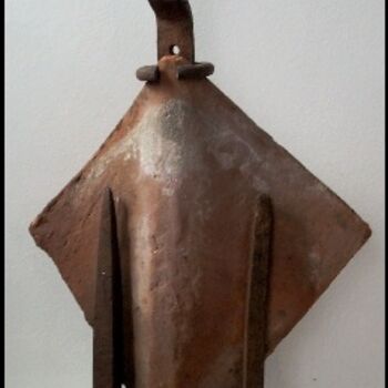 Sculpture titled "Tuile" by Jérôme Danikowski, Original Artwork, Metals