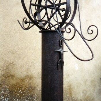 Sculpture titled "Observatoire 1" by Jérôme Danikowski, Original Artwork, Metals