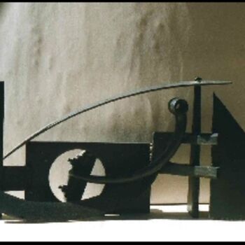 Sculpture titled "Horizontal 2" by Jérôme Danikowski, Original Artwork, Metals