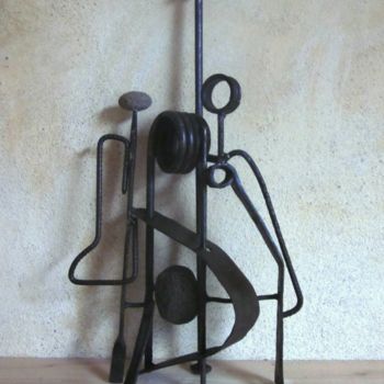 Escultura intitulada "Tribu antique 5" por Jérôme Danikowski, Obras de arte originais