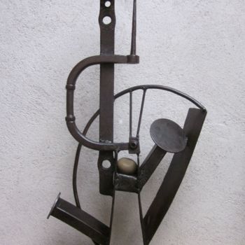 Sculpture titled "Aristote" by Jérôme Danikowski, Original Artwork, Metals