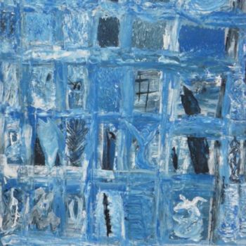 Peinture intitulée "Rêve en bleu" par Jéromine, Œuvre d'art originale