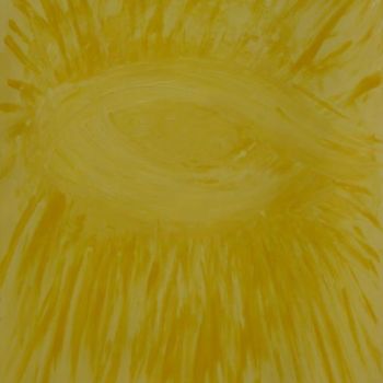 Pintura intitulada "L’œil jaune" por Jéromine, Obras de arte originais