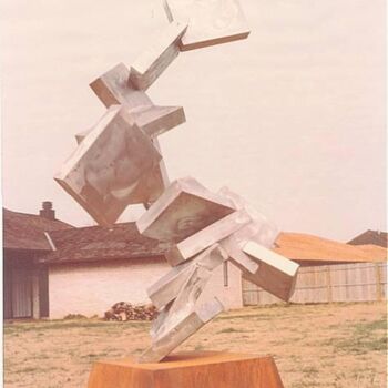 Skulptur mit dem Titel "Falling Together" von Jerry Sanders, Original-Kunstwerk