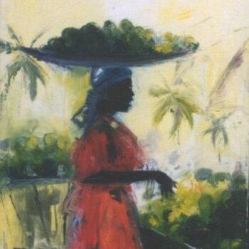 Painting titled "wot a fruitful day" by Maganganu [Talks], Original Artwork