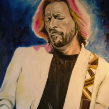 Painting titled "Eric Clapton" by Jerry Hewitt, Original Artwork