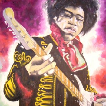 Painting titled "Hendrix" by Jerry Hewitt, Original Artwork