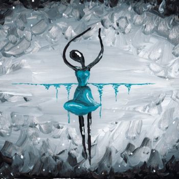 Painting titled "La danseuse" by Manon Duval, Original Artwork, Acrylic Mounted on Wood Stretcher frame
