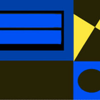 Arte digitale intitolato "Yellow Triangle #8" da Jerry, Opera d'arte originale, Pittura digitale