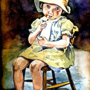 Painting titled "Milk Monitor" by Jerry, Original Artwork, Oil