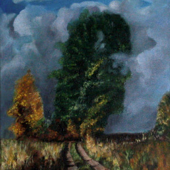 Pintura intitulada "Dirty Road" por Jerzy Kania, Obras de arte originais, Óleo