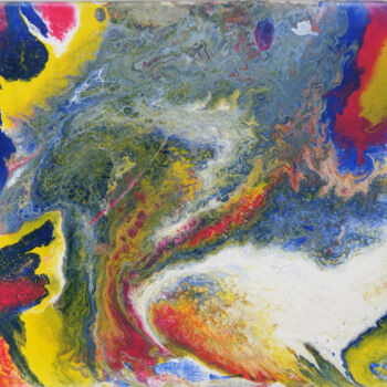 Картина под названием "Skoczek" - Jerzy Kosinski, Подлинное произведение искусства, Акрил Установлен на Деревянная рама для…