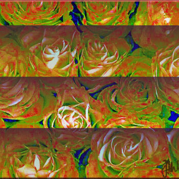 Arts numériques intitulée ""Folie fleurie"" par Jess Wayar, Œuvre d'art originale