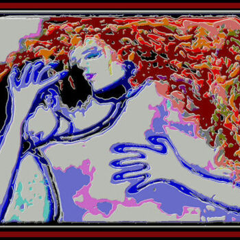Arte digitale intitolato ""Love me too "" da Jess Wayar, Opera d'arte originale
