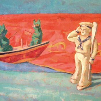 "Ship Ahoy" başlıklı Tablo Jessica Dunn tarafından, Orijinal sanat, Petrol