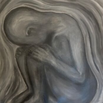 Ζωγραφική με τίτλο "Desolazione" από Jessica Gu, Αυθεντικά έργα τέχνης, Ακρυλικό Τοποθετήθηκε στο Ξύλινο φορείο σκελετό