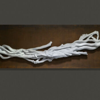 Skulptur mit dem Titel "Roots" von Jessica Ielpo, Original-Kunstwerk, Stein Auf Metall montiert
