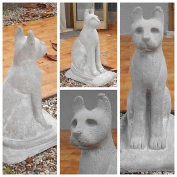 Sculpture titled "CAT CEMENT" by Jessica Losasso, Original Artwork