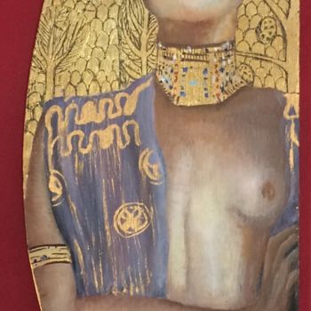 Painting titled "Giuditta, Klimt. Ri…" by Jessica Pazzaglia, Original Artwork, Oil