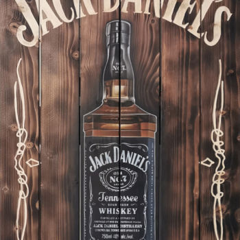 Pintura titulada "Jack Daniel's" por Jessica Renault, Obra de arte original, Aerógrafo