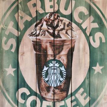 제목이 "Starbucks Coffee"인 미술작품 Jessica Renault로, 원작, 에어 브러시