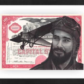 Peinture intitulée "The Airman" par Jessica Renault, Œuvre d'art originale, Aérographe