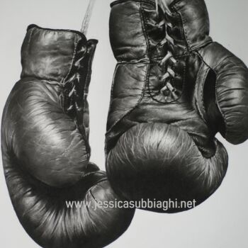 Drawing titled "Boxe" by Jessica Subbiaghi, Original Artwork, Pencil