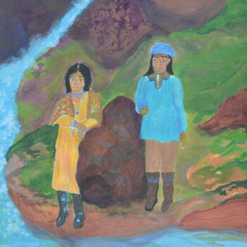 Painting titled "End of the Trail" by Jessie Moerk Nee Hogg, Original Artwork, Acrylic