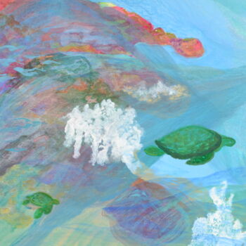 Peinture intitulée "underwater world" par Jessie Moerk Nee Hogg, Œuvre d'art originale, Acrylique