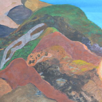 Pittura intitolato "Kau Coast #1" da Jessie Moerk Nee Hogg, Opera d'arte originale, Acrilico