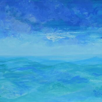 Painting titled "Lost at Sea (blue)" by Jessie Moerk Nee Hogg, Original Artwork, Acrylic