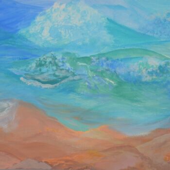 Painting titled "Rushing Ashore Abst…" by Jessie Moerk Nee Hogg, Original Artwork, Acrylic