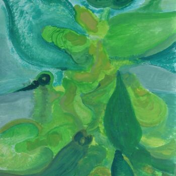 Painting titled "The Green One" by Jessie Moerk Nee Hogg, Original Artwork, Acrylic