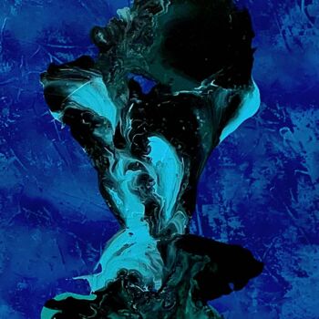 Peinture intitulée "Lagon bleu" par Jessie Vasseur, Œuvre d'art originale, Acrylique